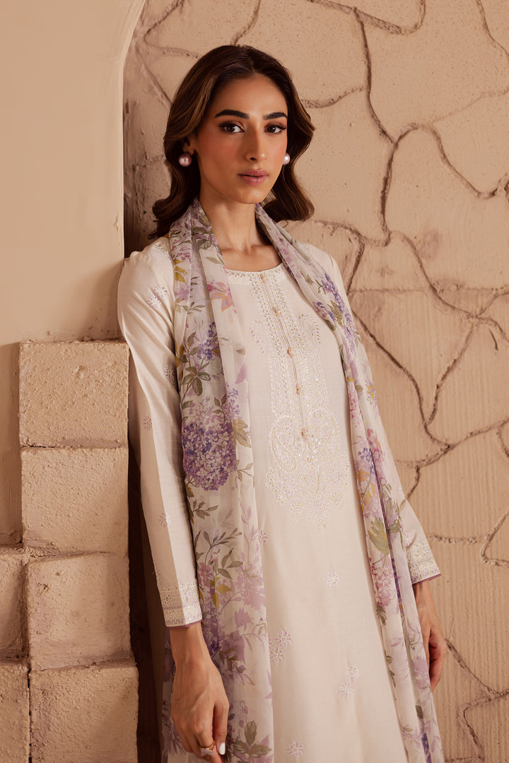 White Beast 3Pc - Embroidered Lawn Dress
