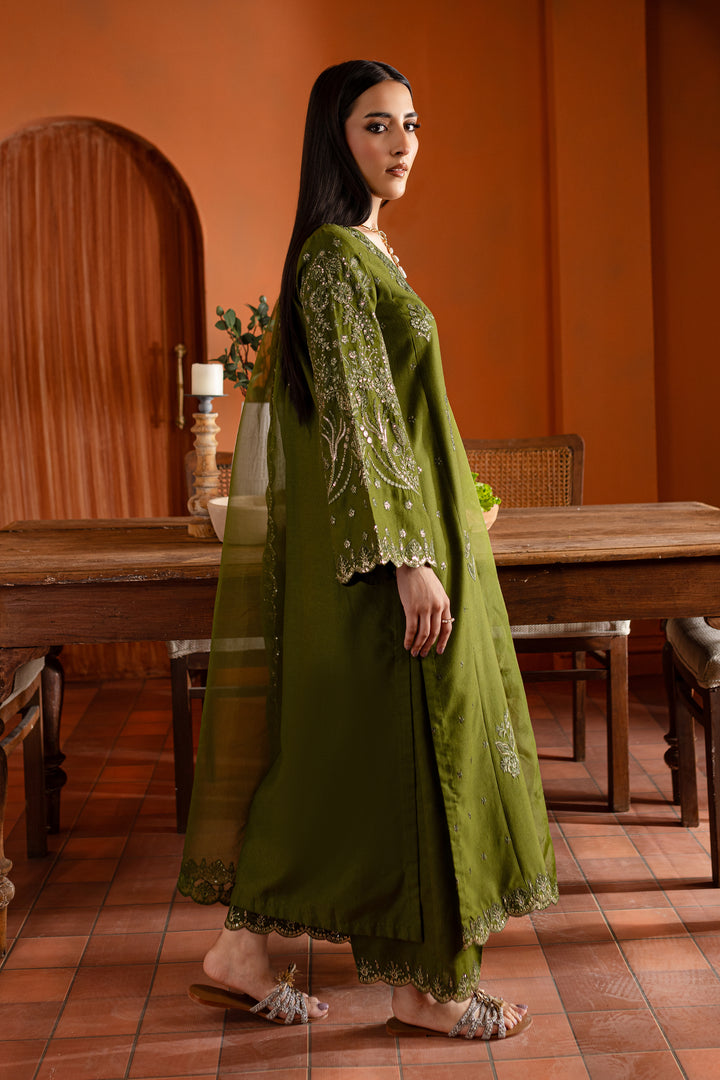 Rosine 3pc- Embroidered Karandi Dress