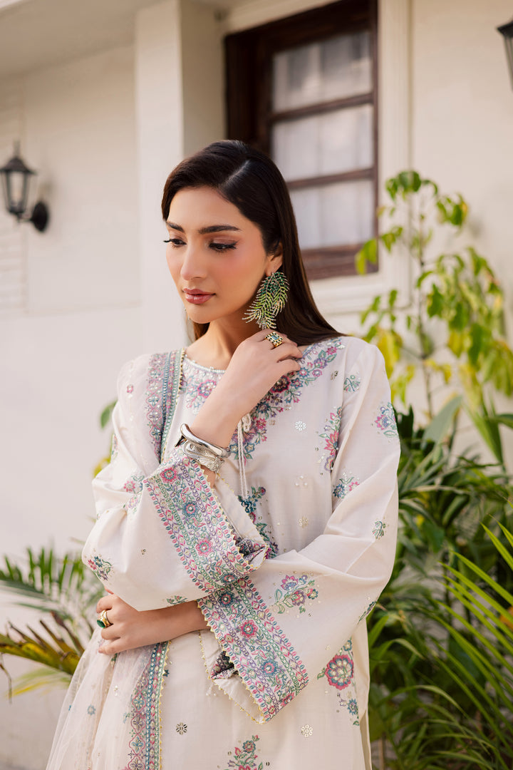 Zarkhuba 3Pc - Festive Embroidered Lawn
