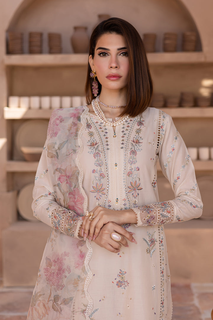 Lune 3Pc - Embroidered Luxe Pret