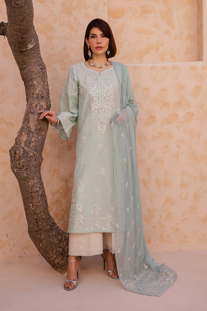 Sea Nahal 3Pc - Festive Embroidered Lawn