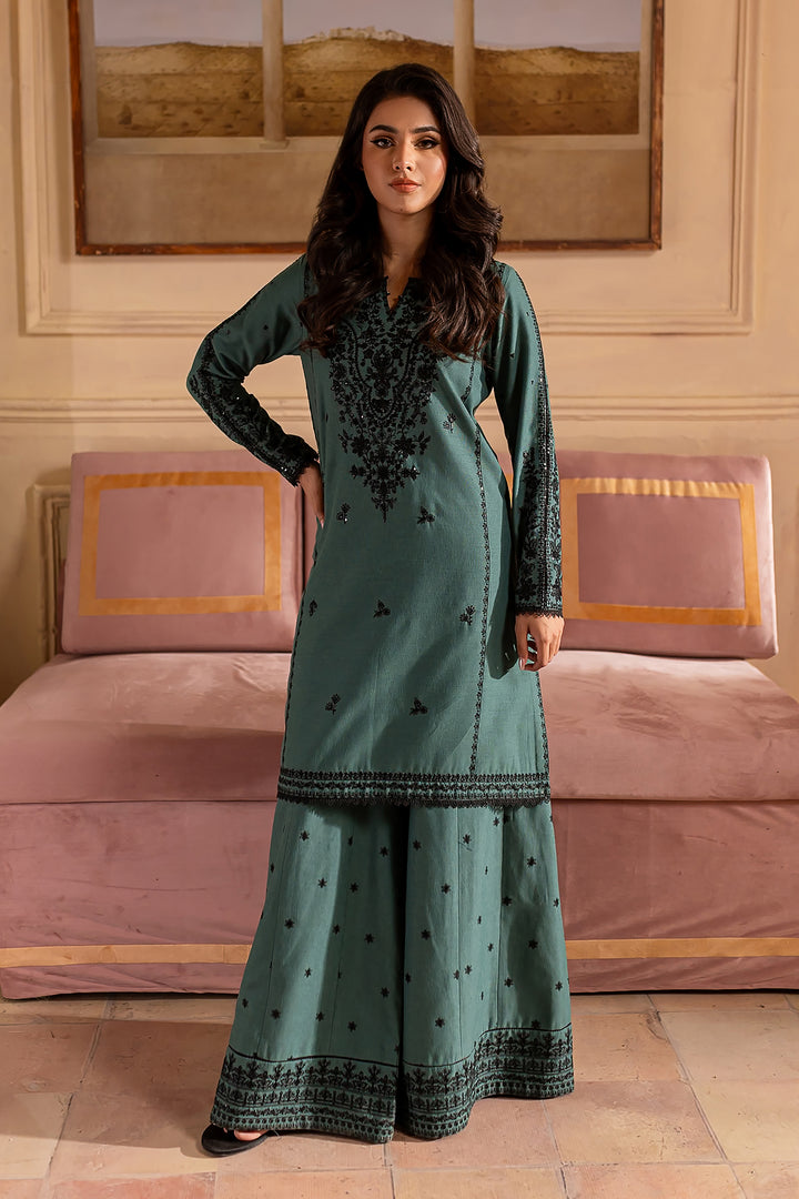 Sapphire Outfit 2Pc - Embroidered Karandi Dress