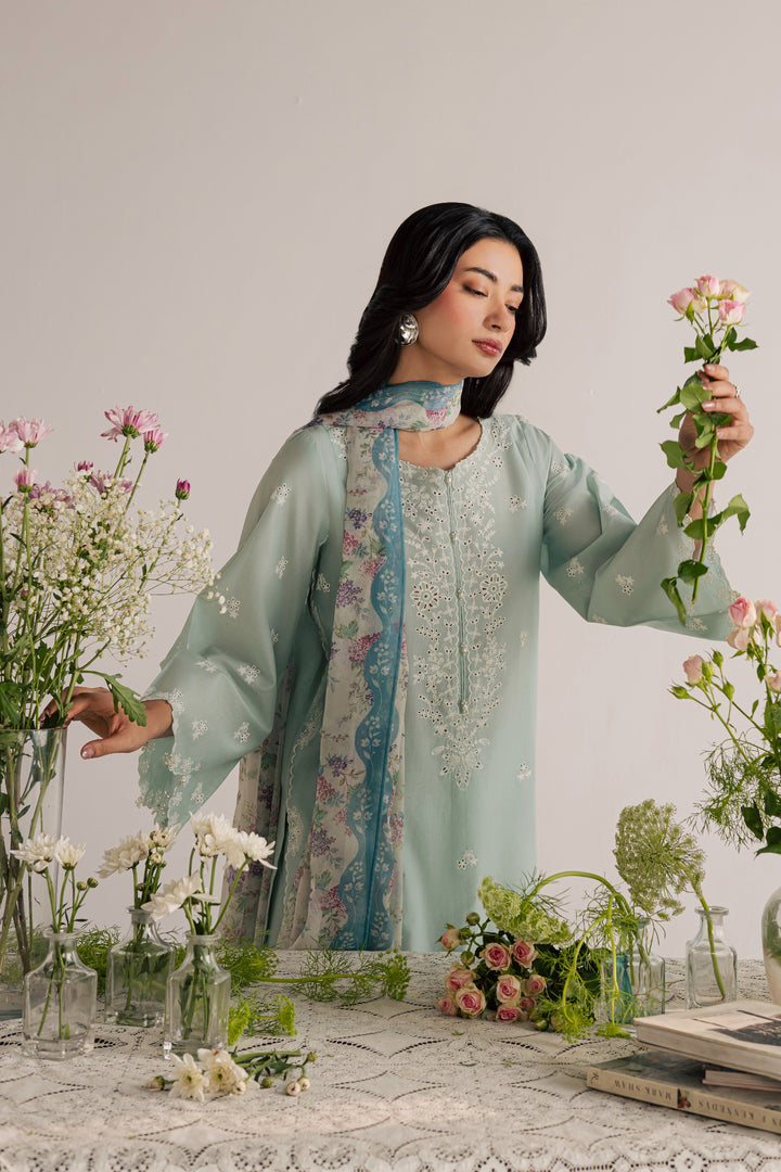 Santorini 3Pc - Embroidered Lawn Dress