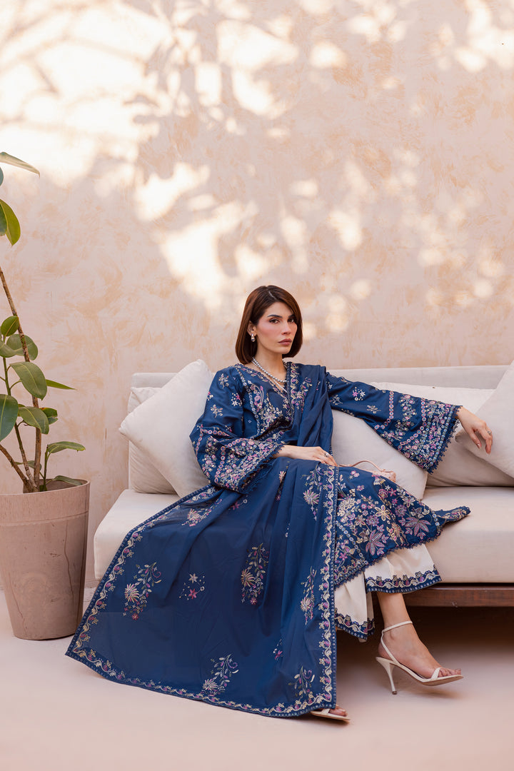 Bluebell 3Pc - Festive Embroidered Lawn