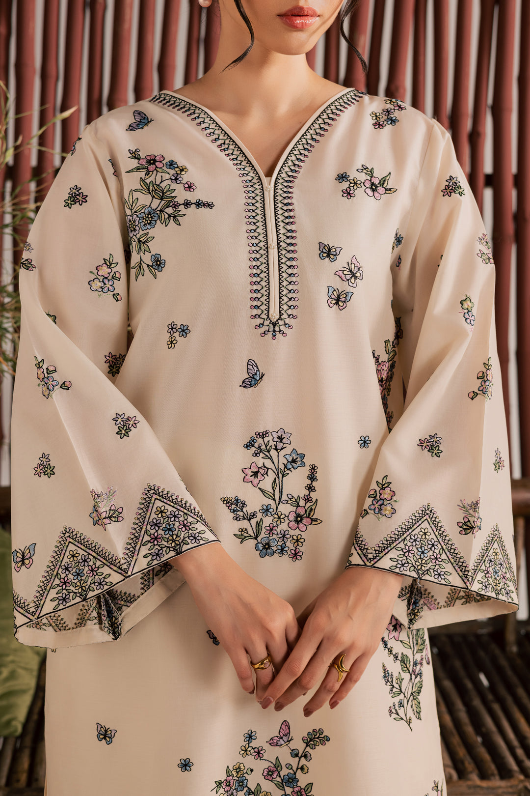 Anne 2Pc - Embroidered Lawn Dress