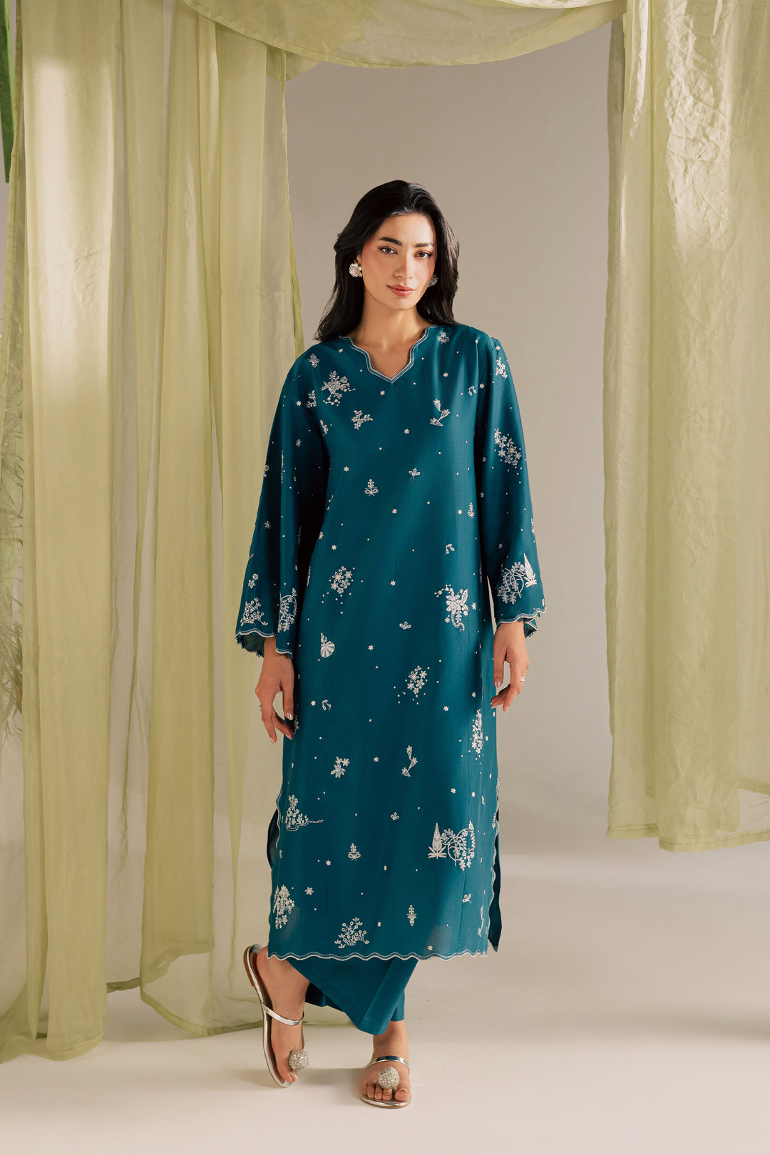 Sugar Sky 2Pc - Embroidered Lawn Dress