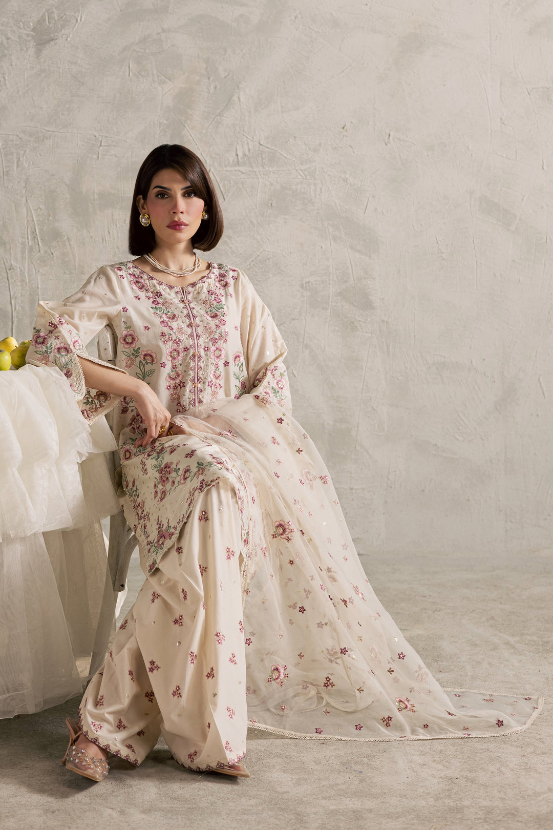 Samin 3Pc - Festive Embroidered Lawn