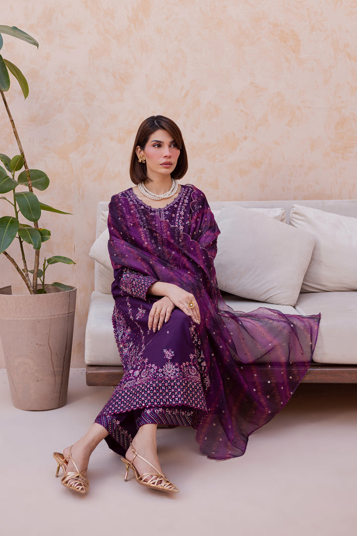 Shimmer 3Pc - Festive Embroidered Lawn