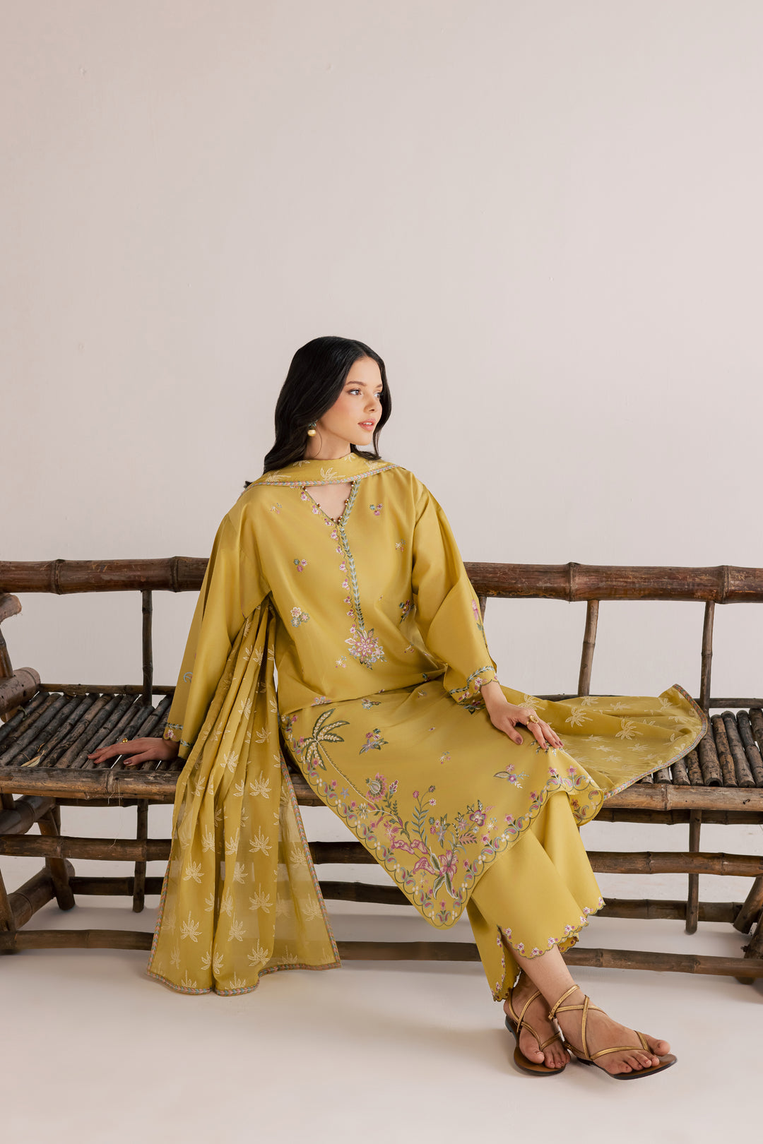 Zaitoon 3Pc - Embroidered Lawn Dress