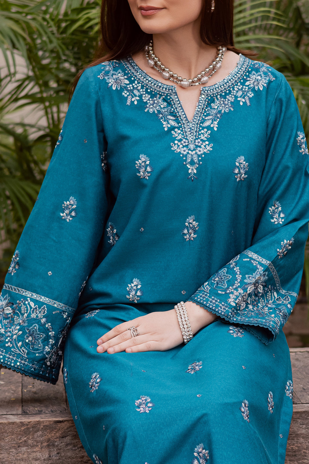 Nihal 3Pc - Embroidered Festive Pret