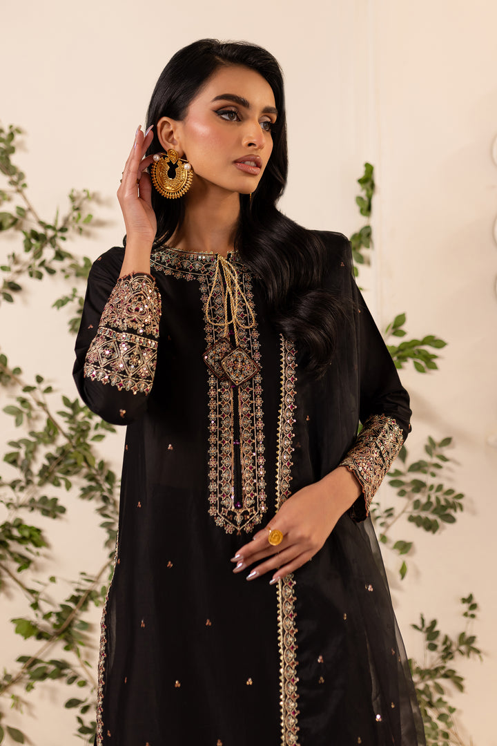 Aria 3Pc - Embroidered Sharara Pret