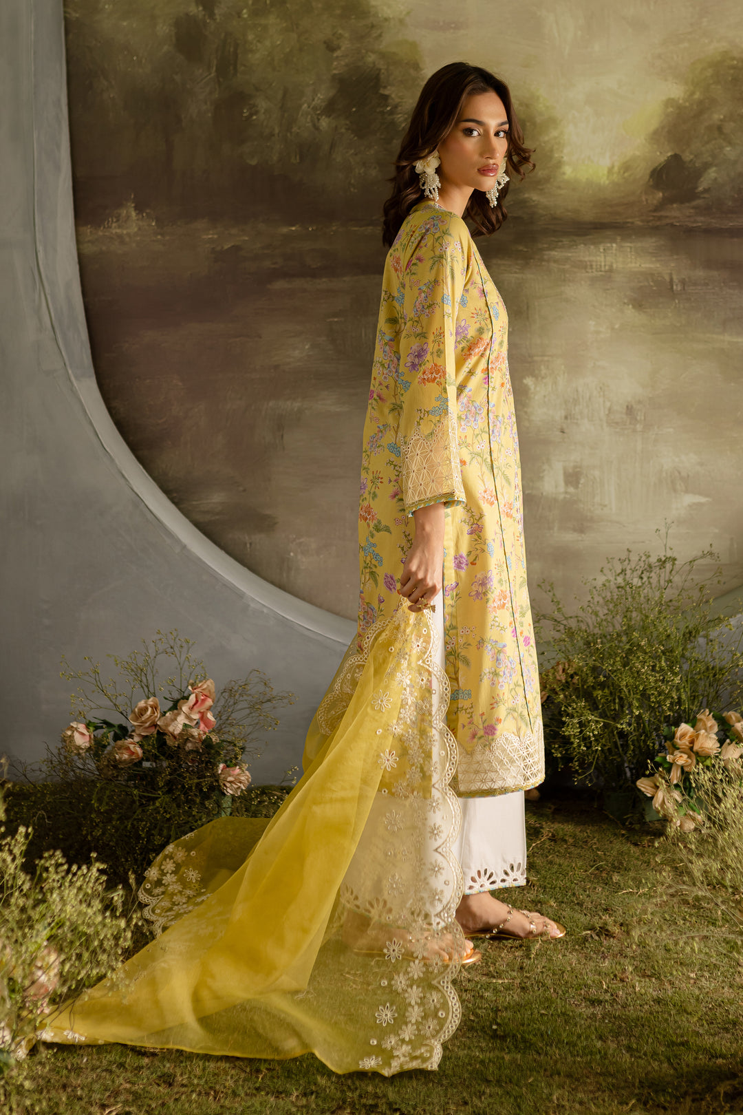 Gleam 3Pc - Printed Lawn Dress