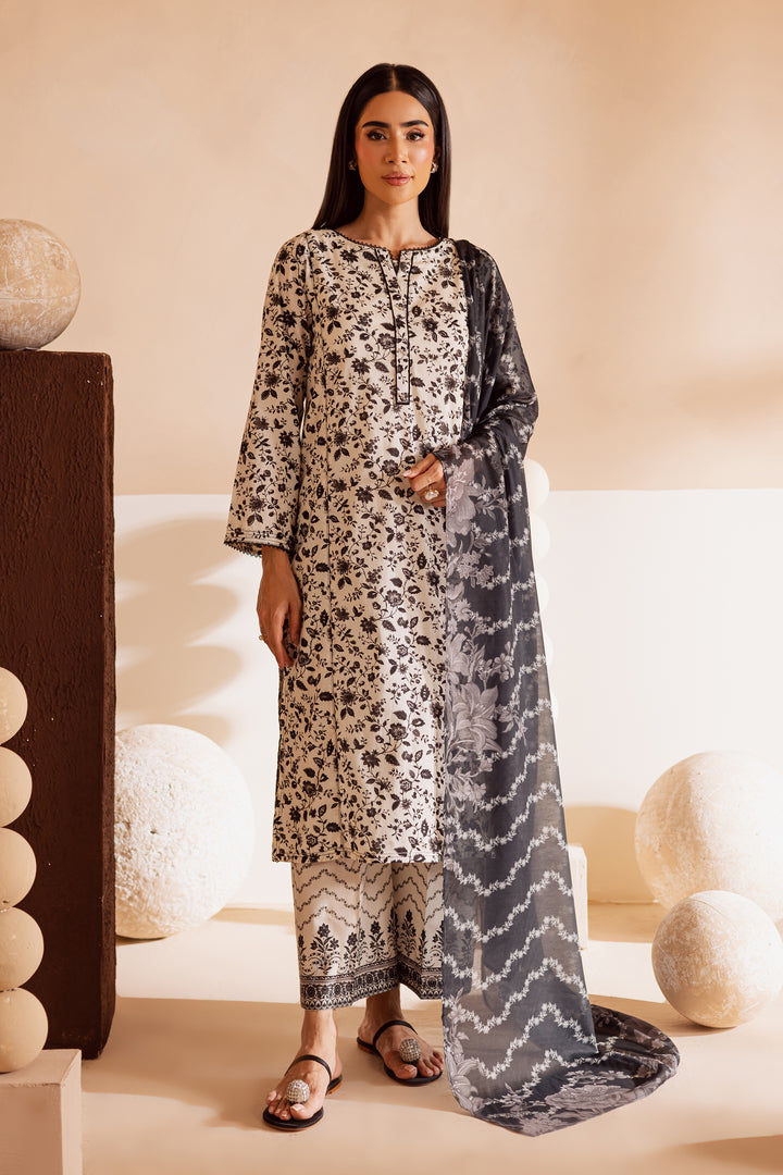 Nancy 3Pc - Printed Lawn Dress