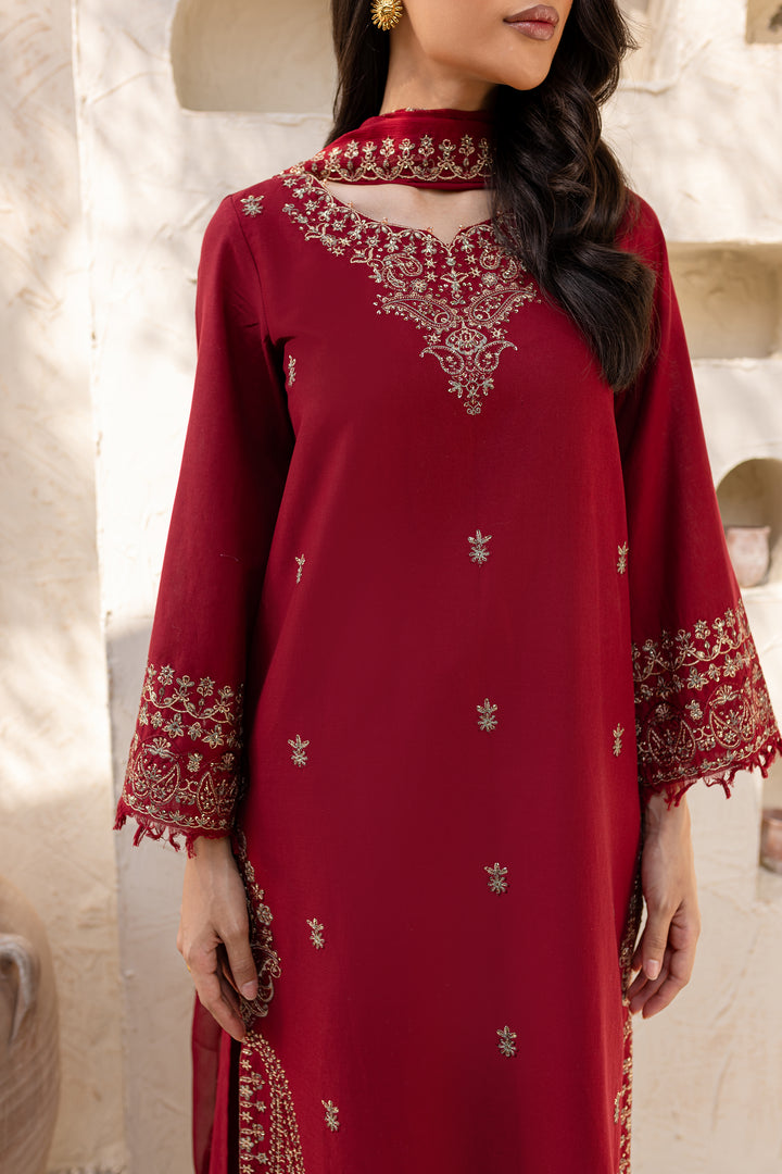 Naaz 3Pc - Embroidered Khaddar Dress