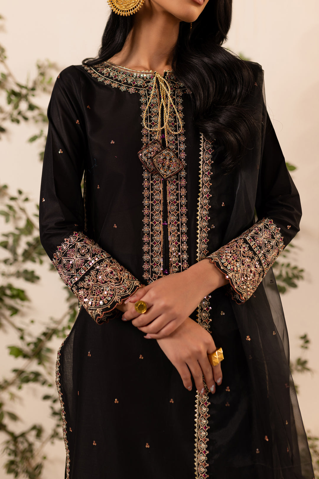 Aria 3Pc - Embroidered Sharara Pret