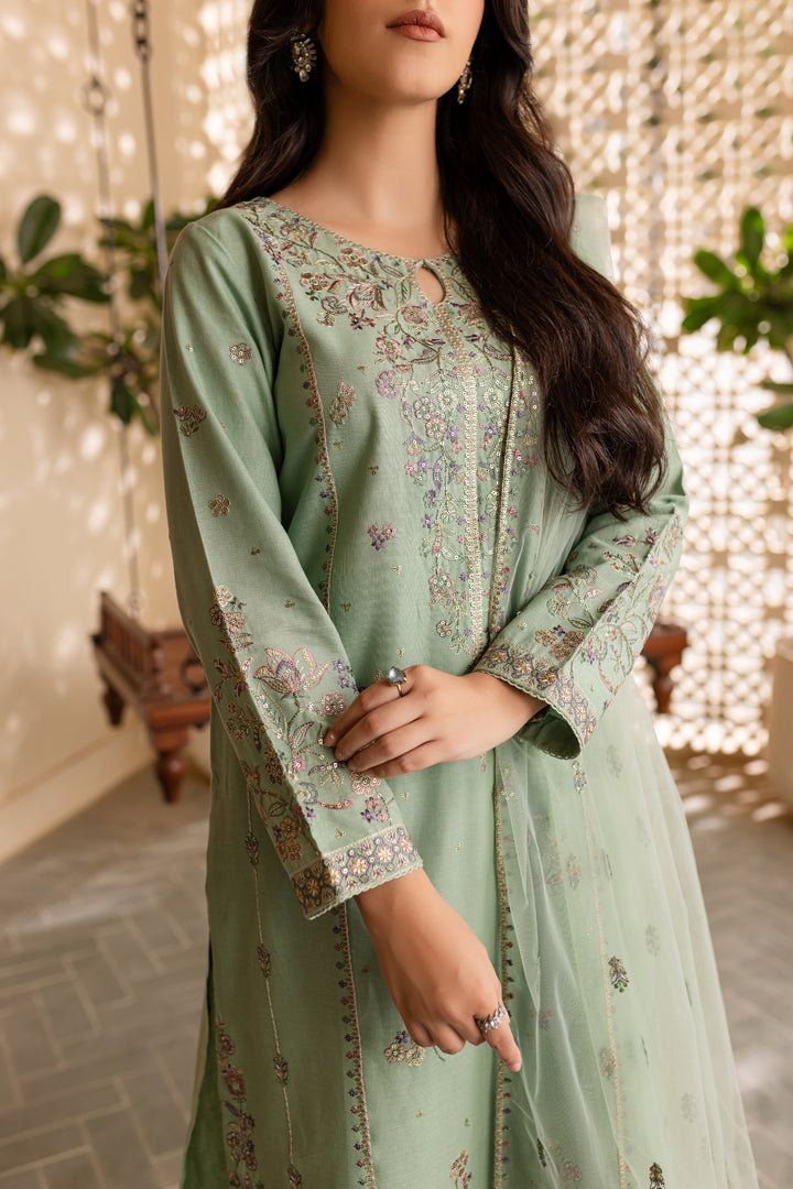 Sea Salts 3Pc - Embroidered Khaddar Dress