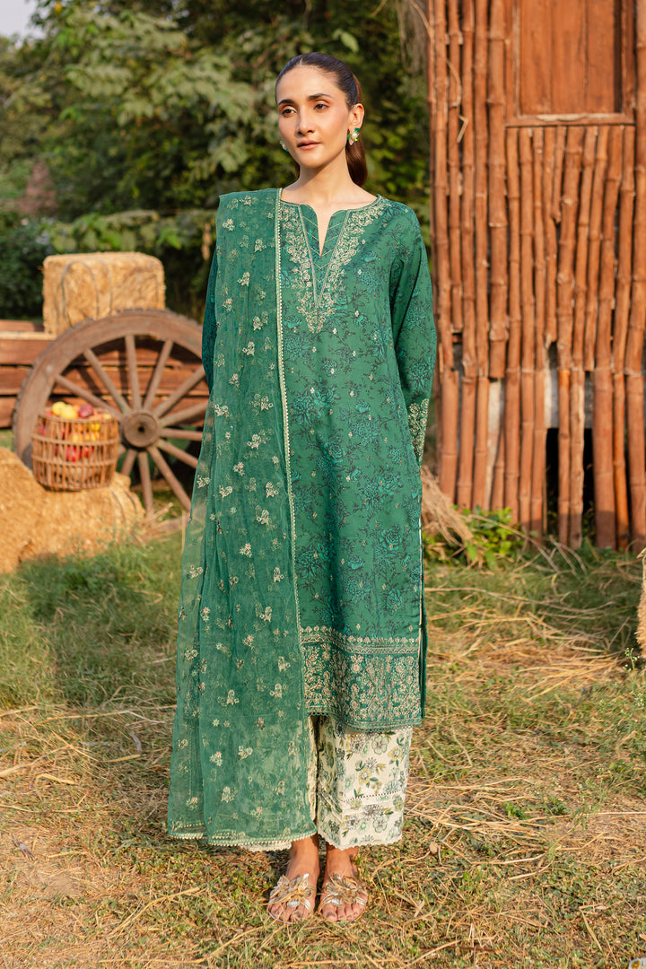 Stella 3Pc - Printed Khaddar Dress