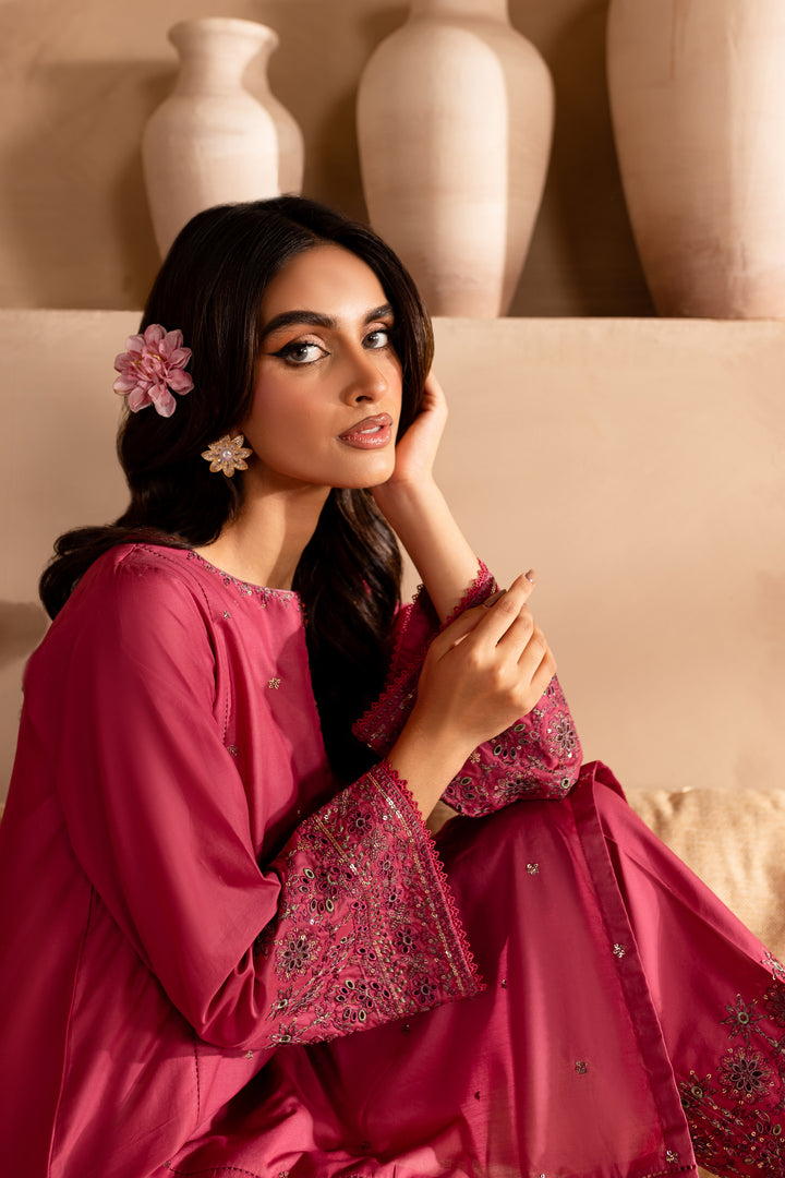 Aurora Pink 2Pc - Embroidered Lawn Dress