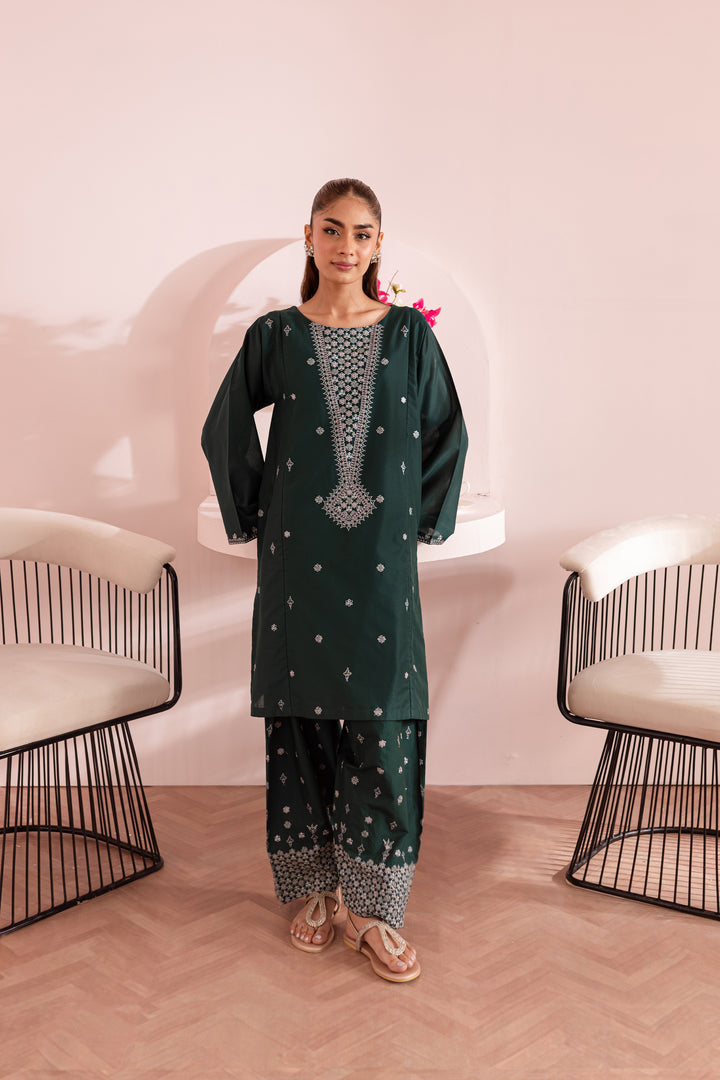 Beryl 2Pc - Embroidered Lawn Dress