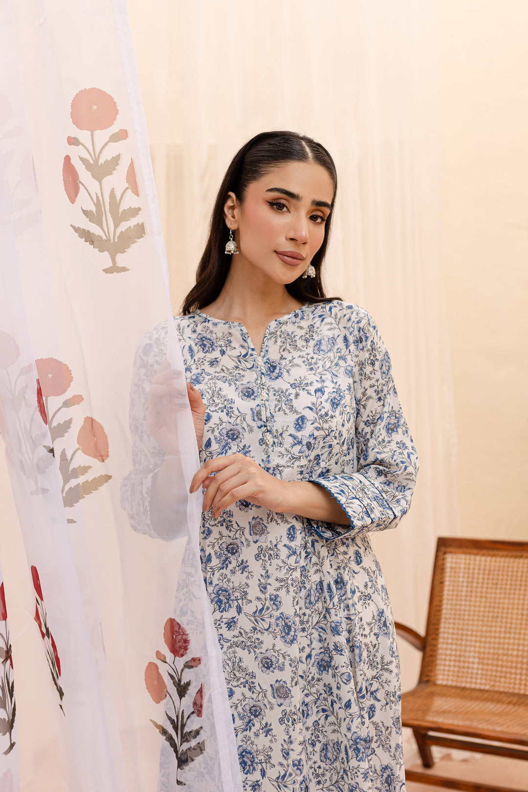 Blue Bliss 2Pc - Printed Lawn Dress