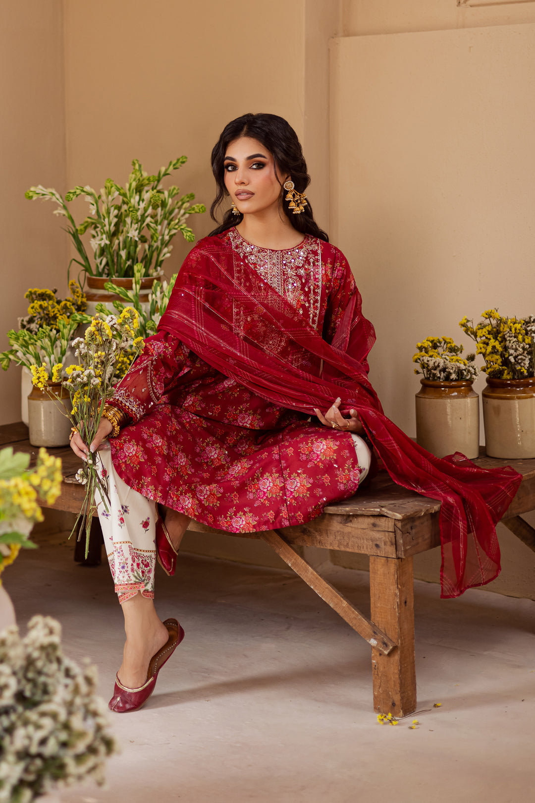 Sanam 3Pc - Festive Eid Prints