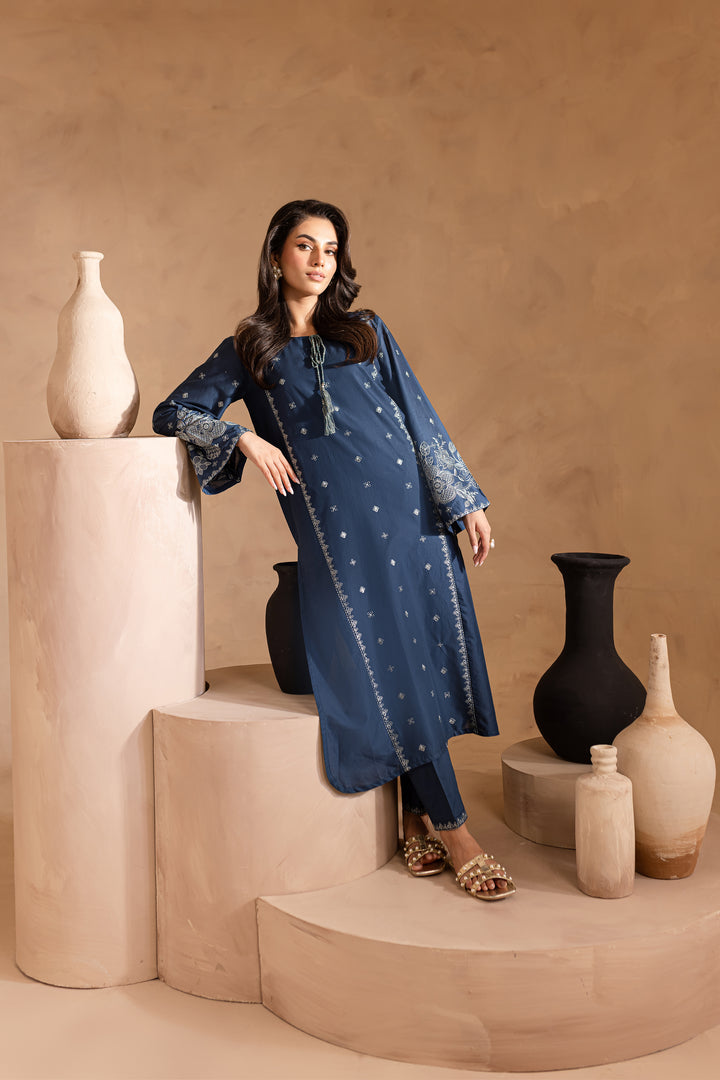 Agean Sea 2Pc - Embroidered Lawn Dress