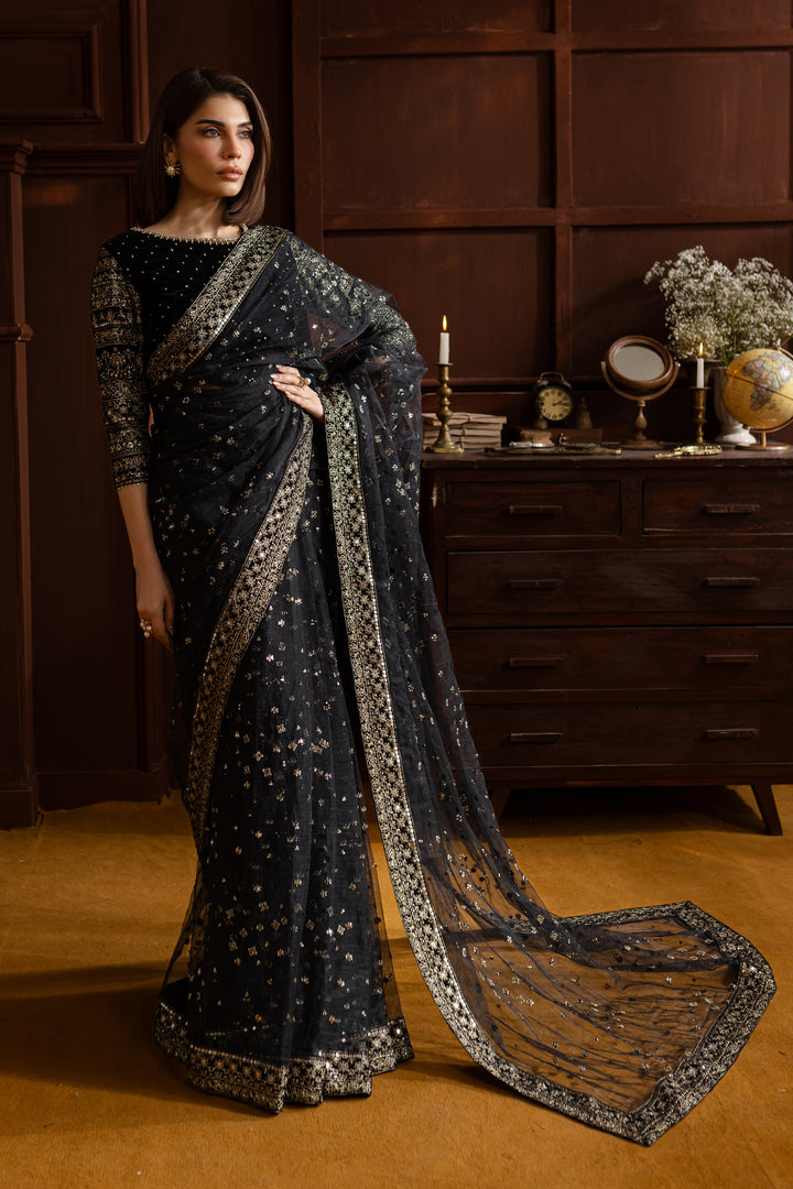 Dune Saree 3pc- Velvet Luxe Pret