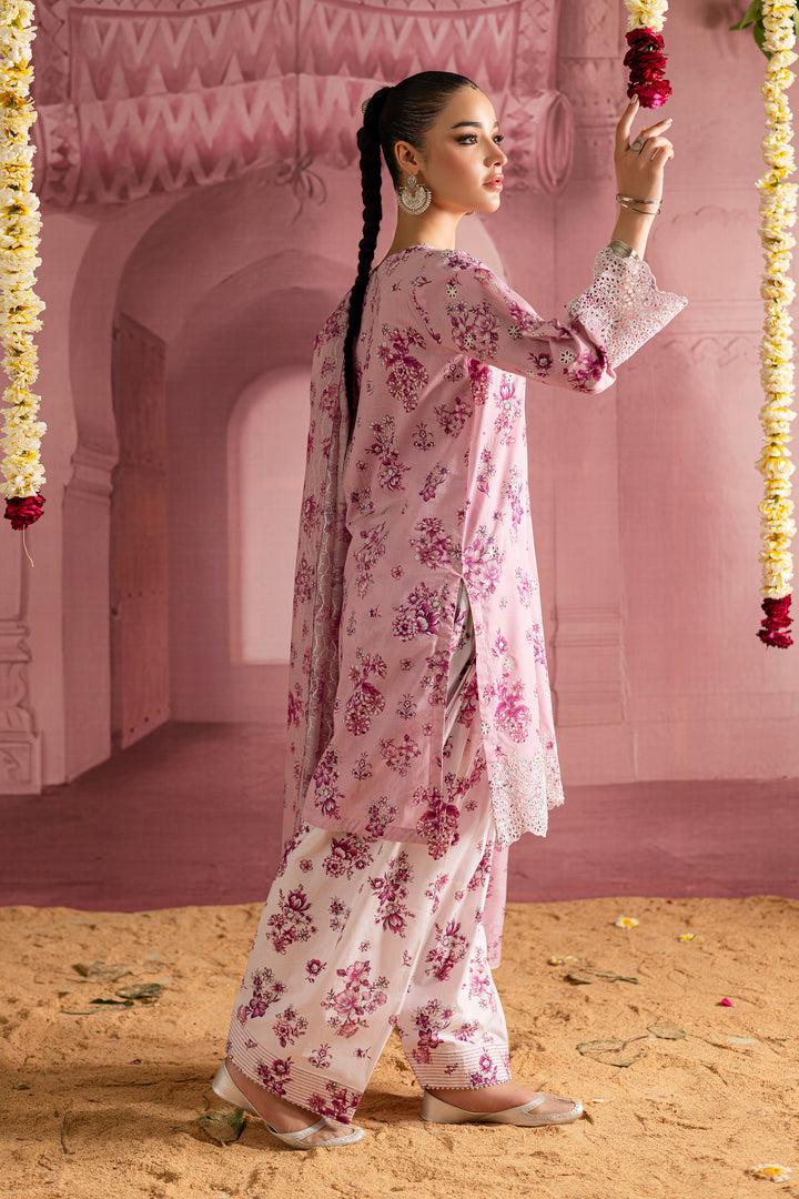 Bellz 3Pc - Printed Lawn Dress With Farshi Shalwar