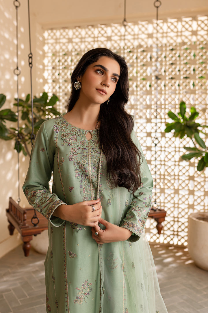 Sea Salts 3Pc - Embroidered Khaddar Dress