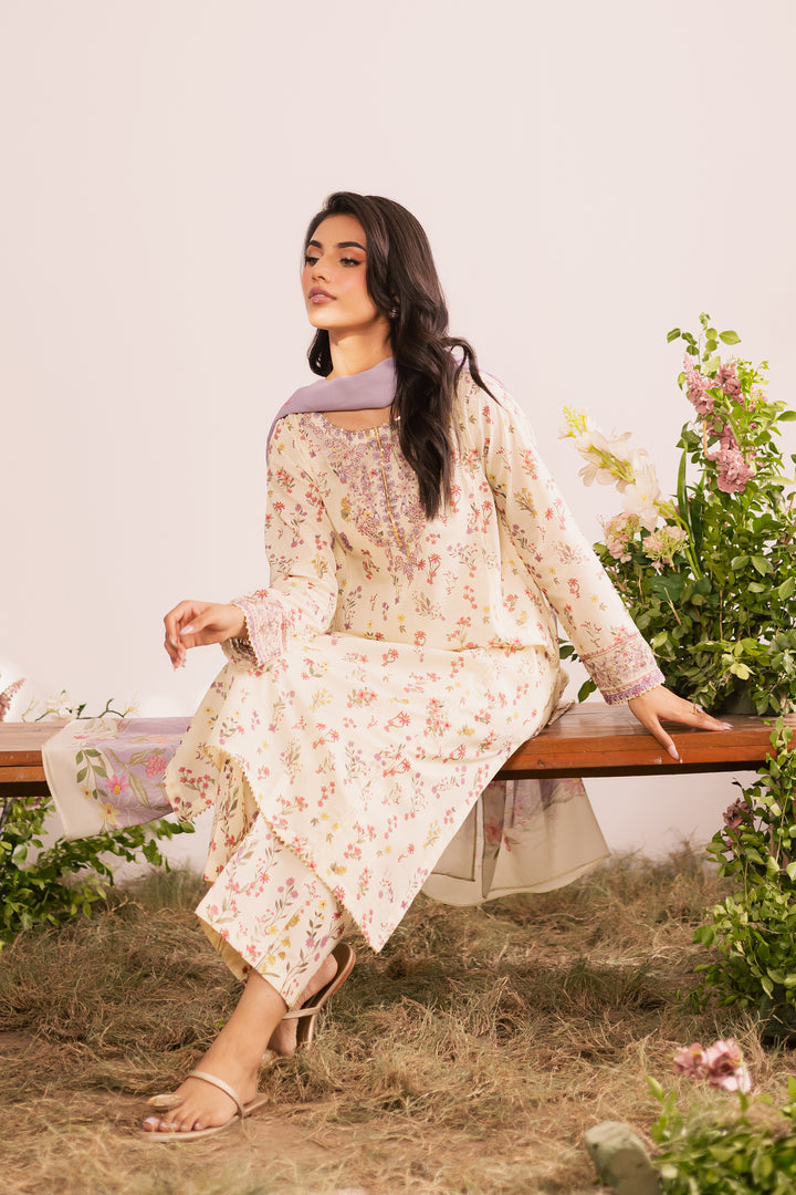 Jules 3Pc - Printed Lawn Dress