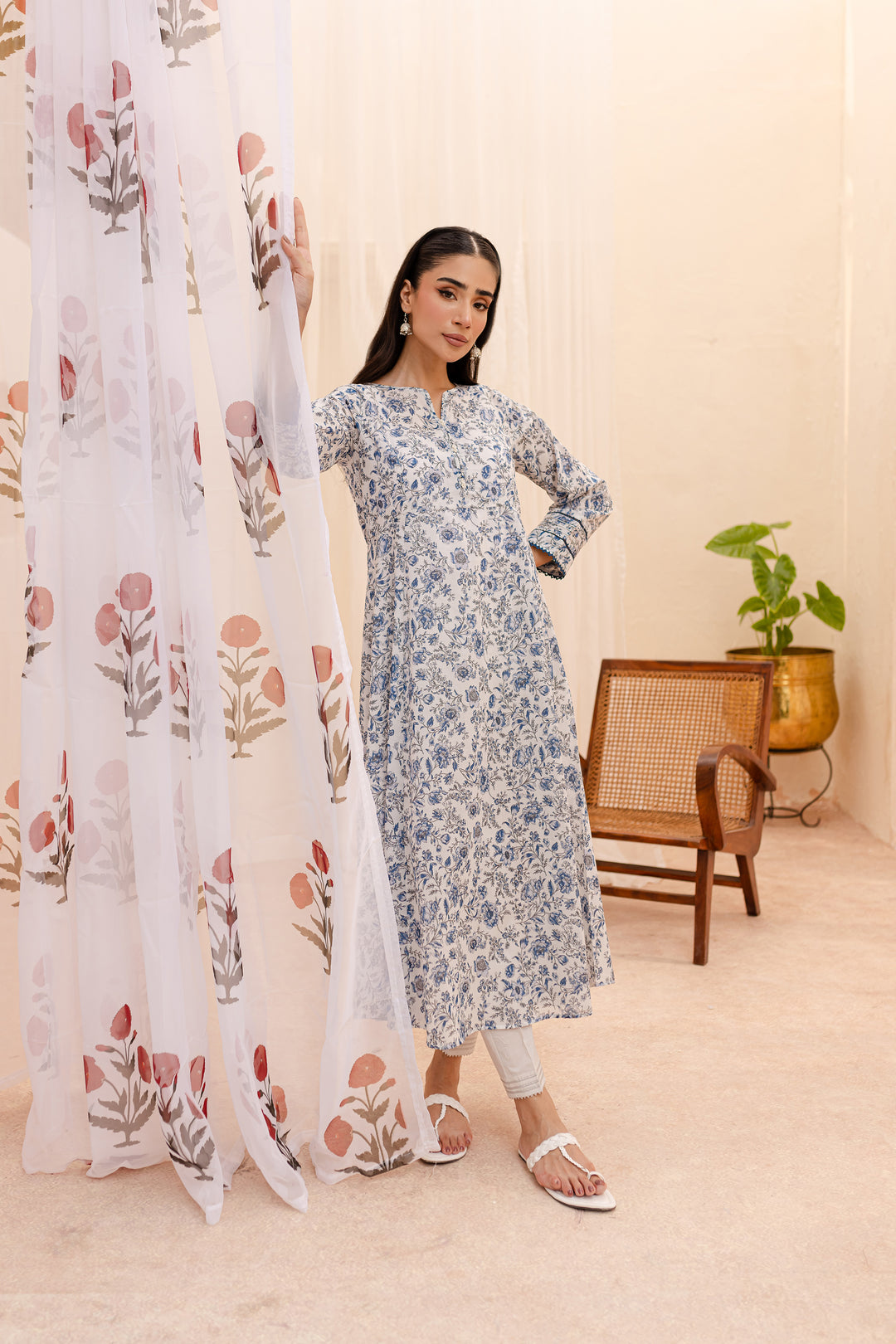 Blue Bliss 2Pc - Printed Lawn Dress