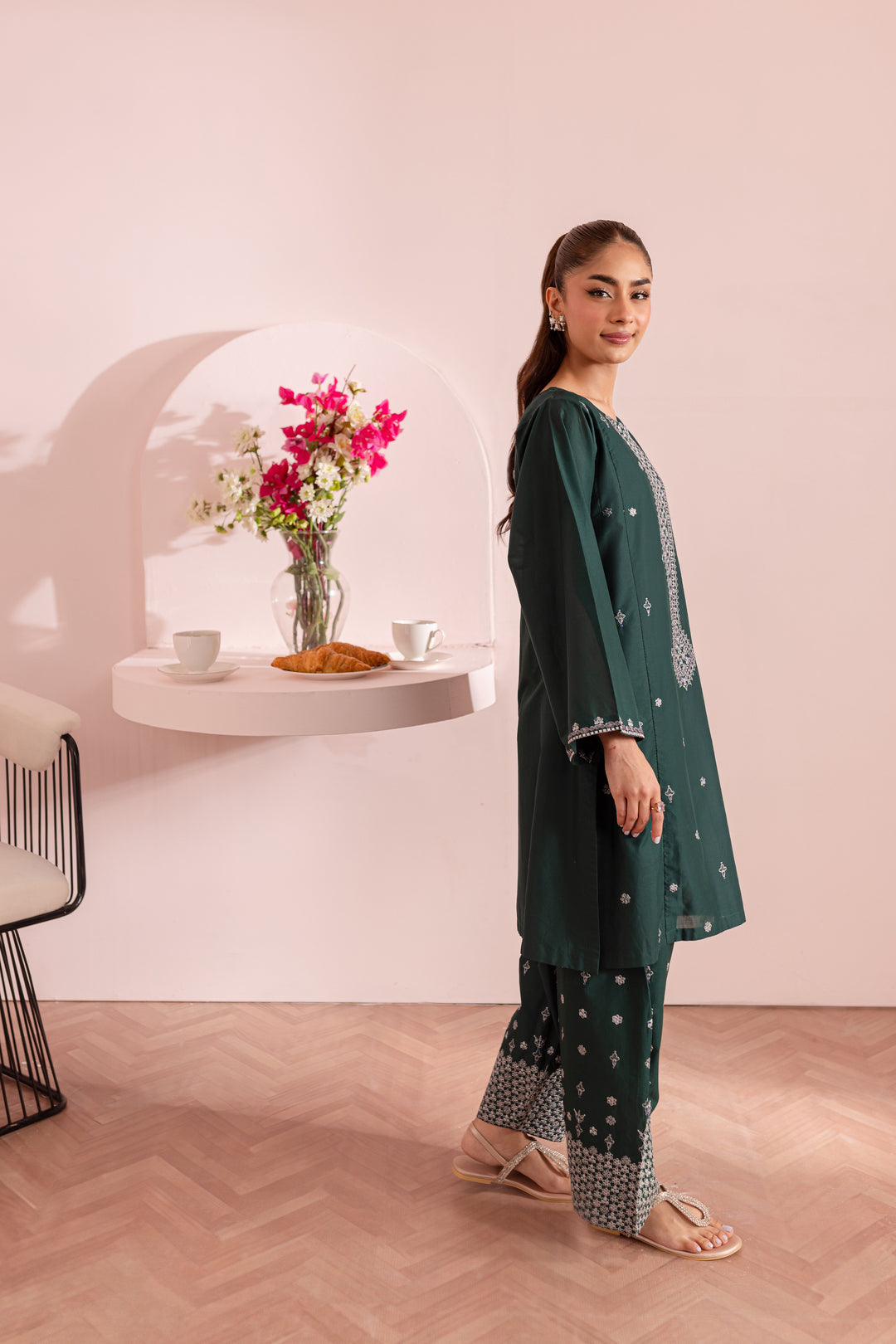 Beryl 2Pc - Embroidered Lawn Dress