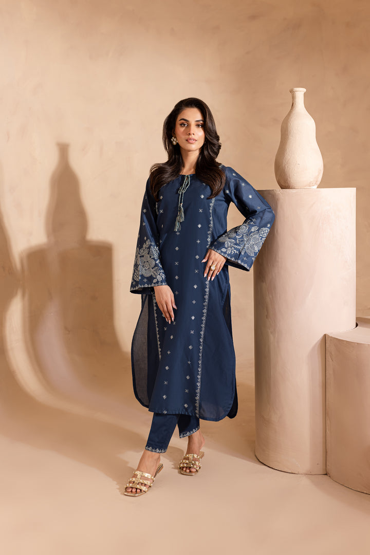 Agean Sea 2Pc - Embroidered Lawn Dress