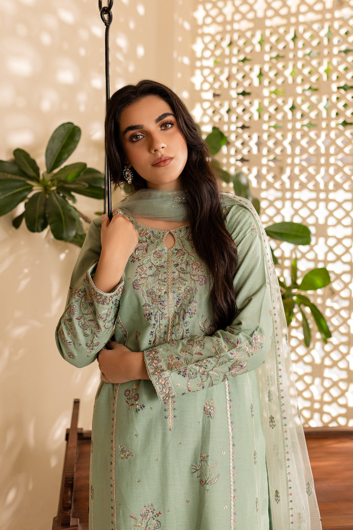 Sea Salts 3Pc - Embroidered Khaddar Dress