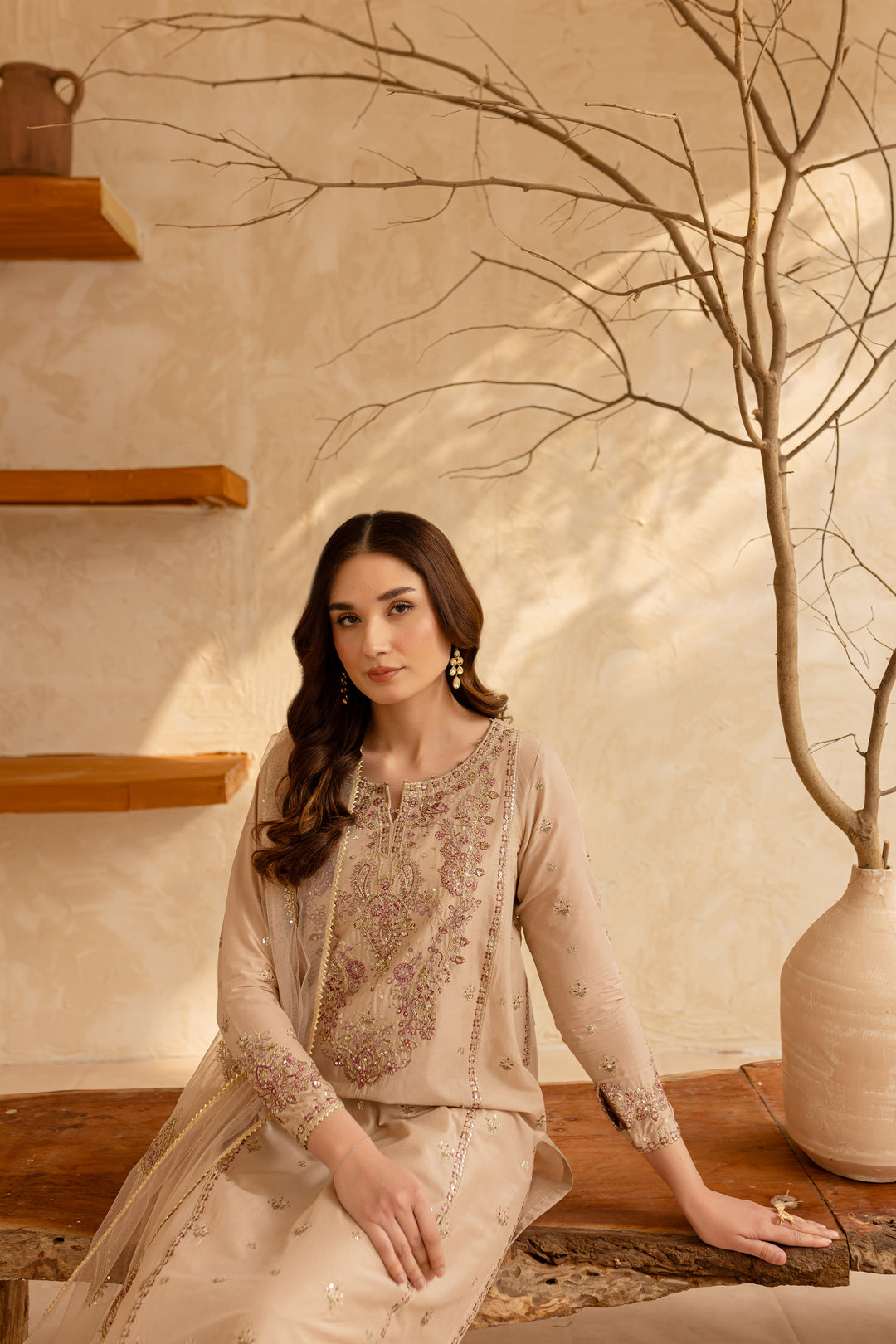 Rafaello 3Pc - Embroidered Lawn Dress