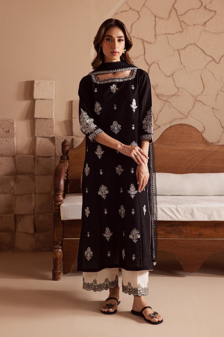 Dusk 3Pc - Embroidered Lawn Dress