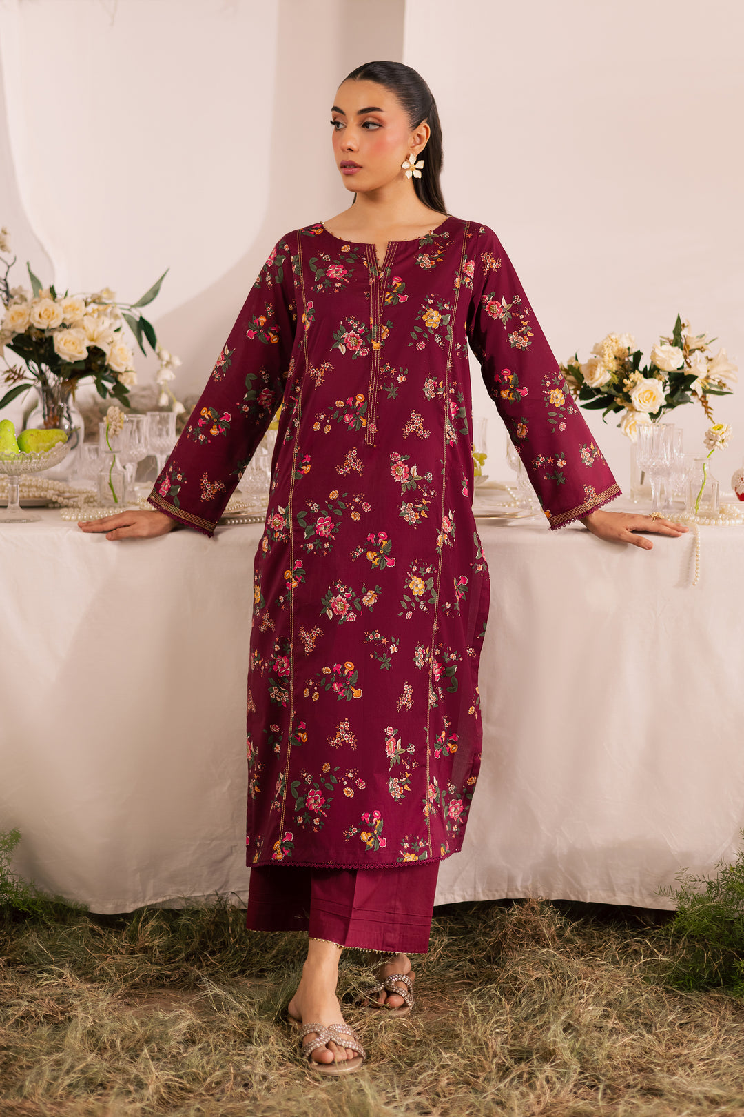 Shizumi 2Pc - Printed Lawn Dress