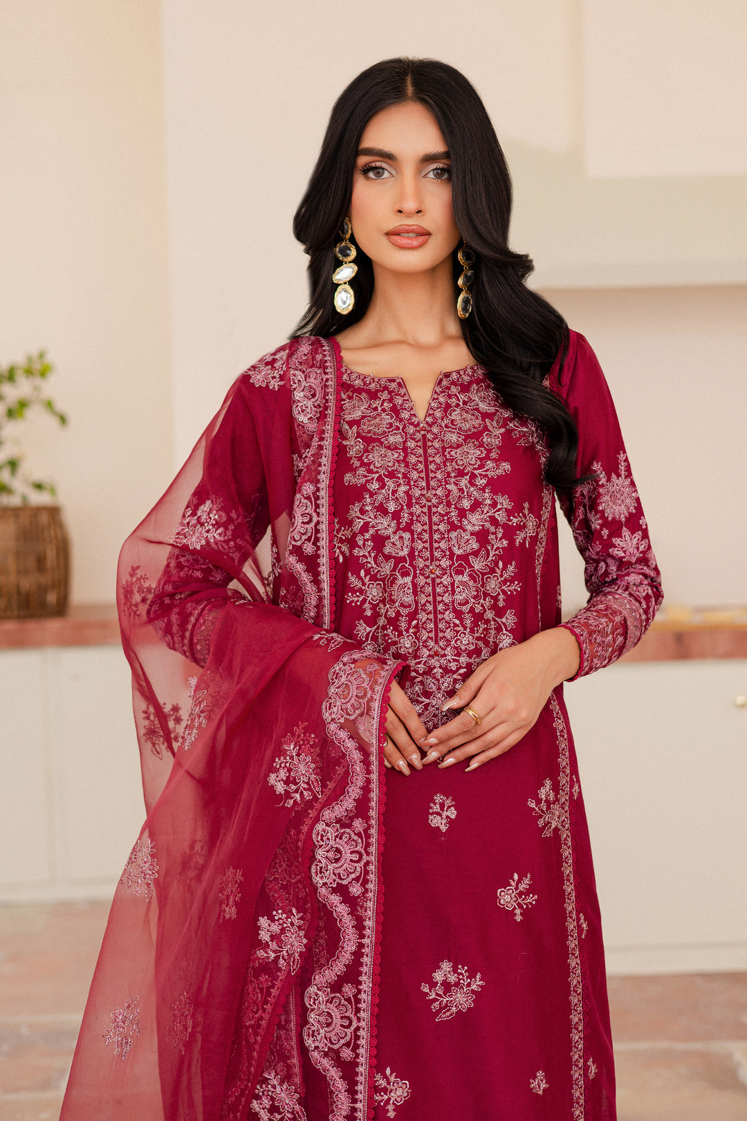Octafrey 3Pc - Embroidered Lawn Dress