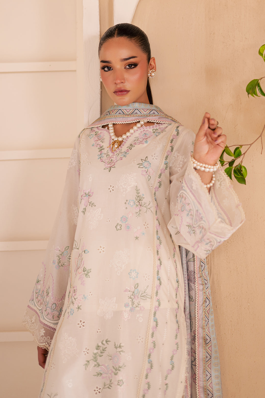 Mihrimah 3Pc - Embroidered Lawn Dress