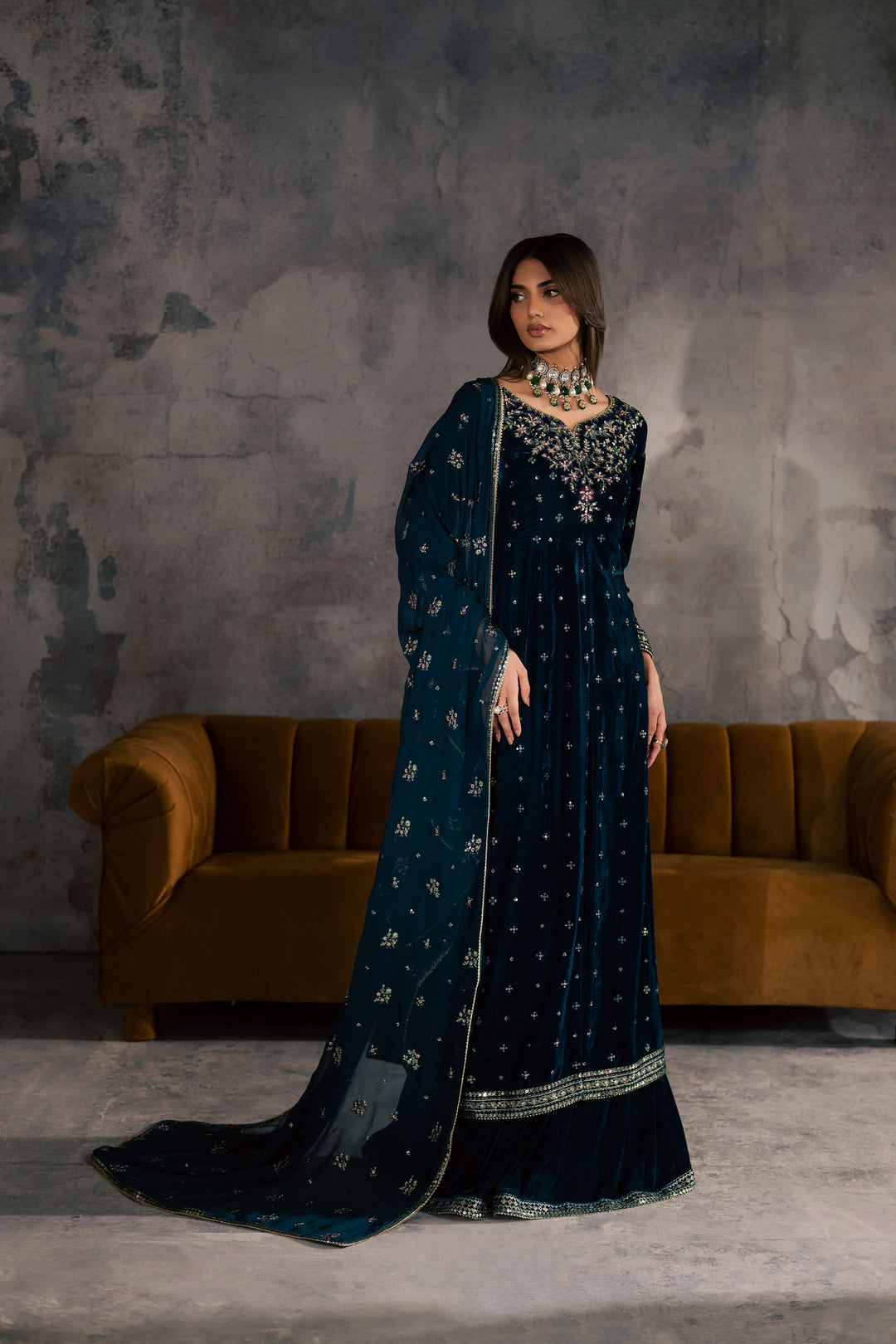 Ayra 3Pc - Velvet Formal Dress