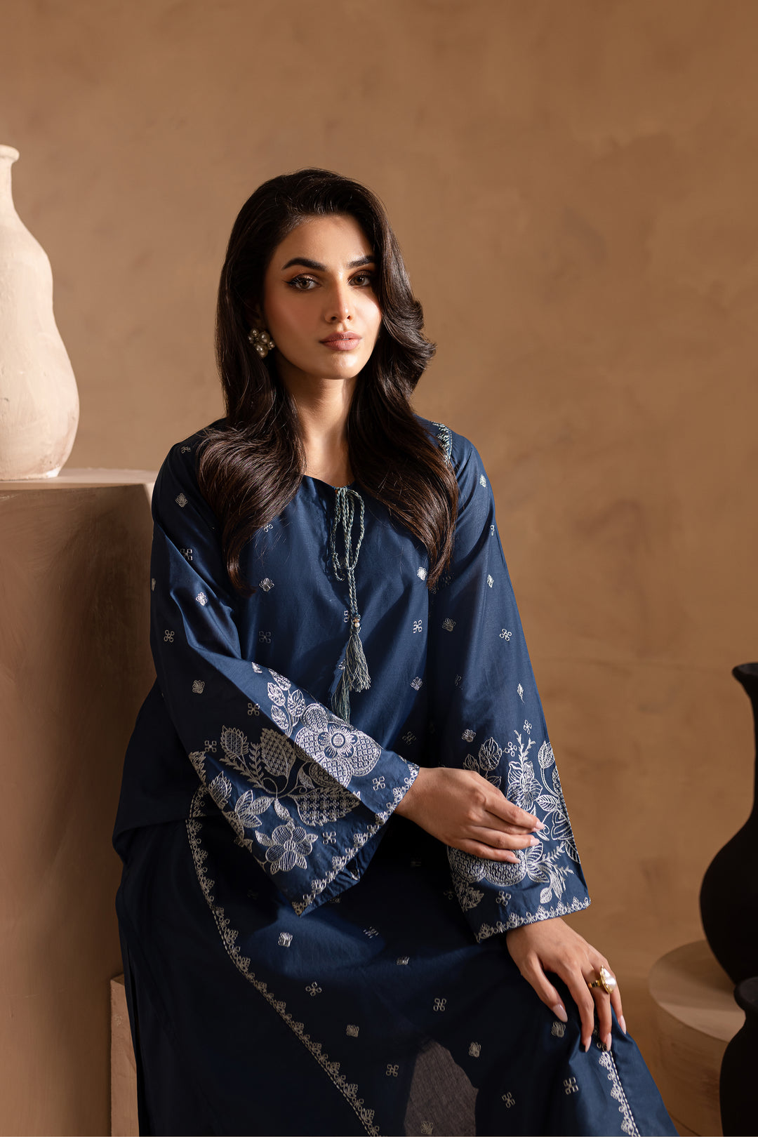 Agean Sea 2Pc - Embroidered Lawn Dress