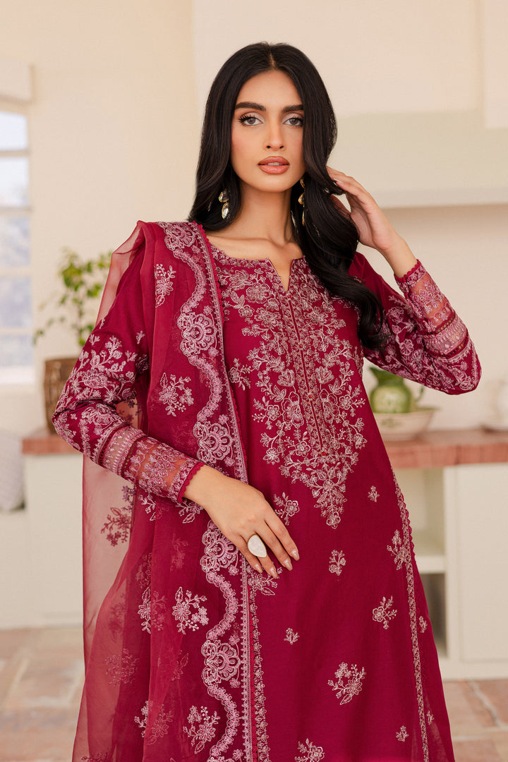 Octafrey 3Pc - Embroidered Lawn Dress