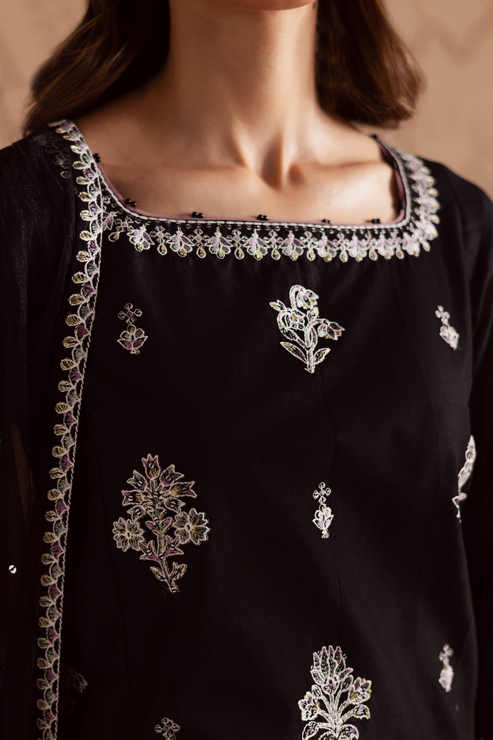 Dusk 3Pc - Embroidered Lawn Dress