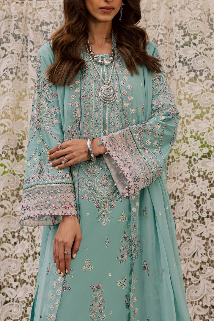 Emerald Toska 3Pc - Festive Embroidered Lawn