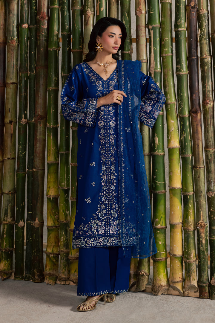 Roshni 3Pc - Festive Embroidered Lawn