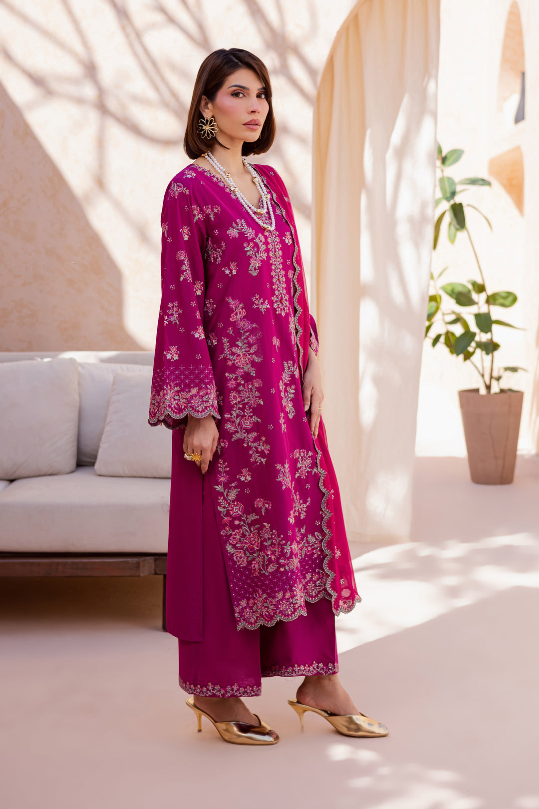 Mirha 3Pc - Festive Embroidered Lawn