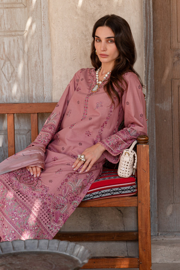 Sham 3Pc - Embroidered Khaddar Dress