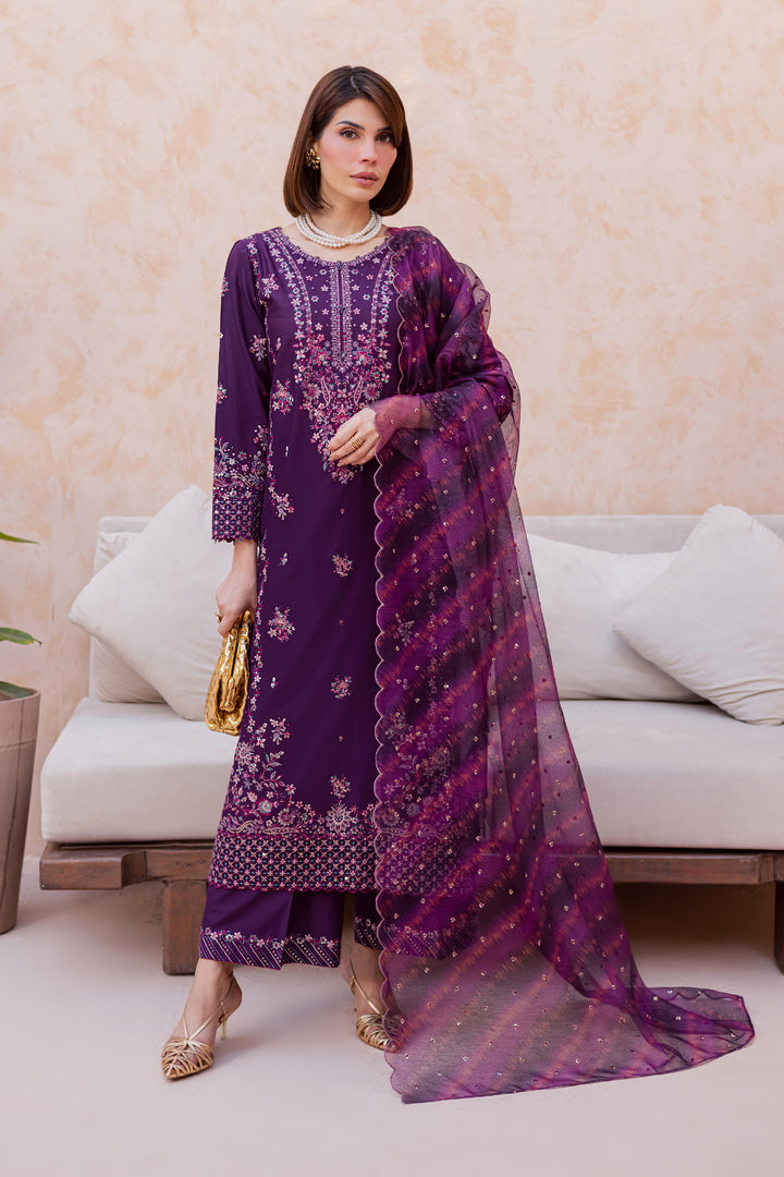 Shimmer 3Pc - Festive Embroidered Lawn