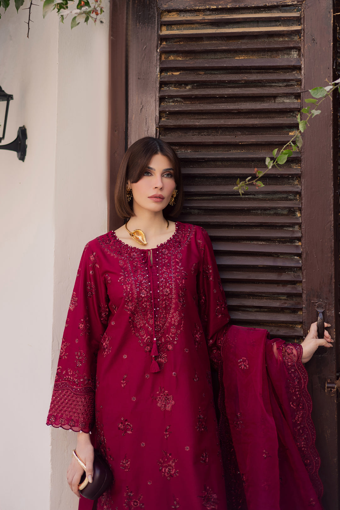 Ecuador 3Pc - Festive Embroidered Lawn