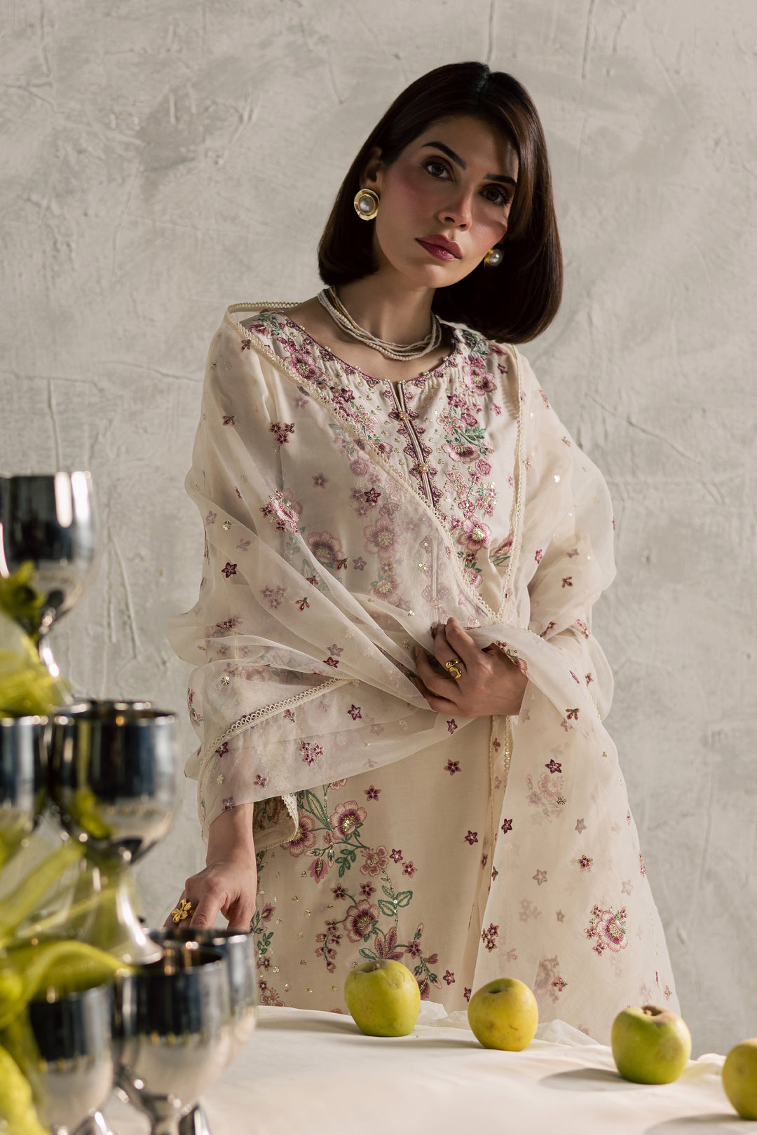 Samin 3Pc - Festive Embroidered Lawn